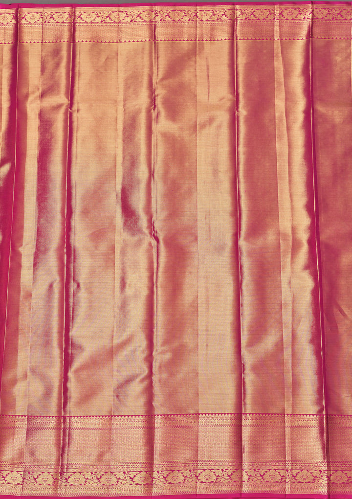 Pink Zariwork Pure Silk Saree