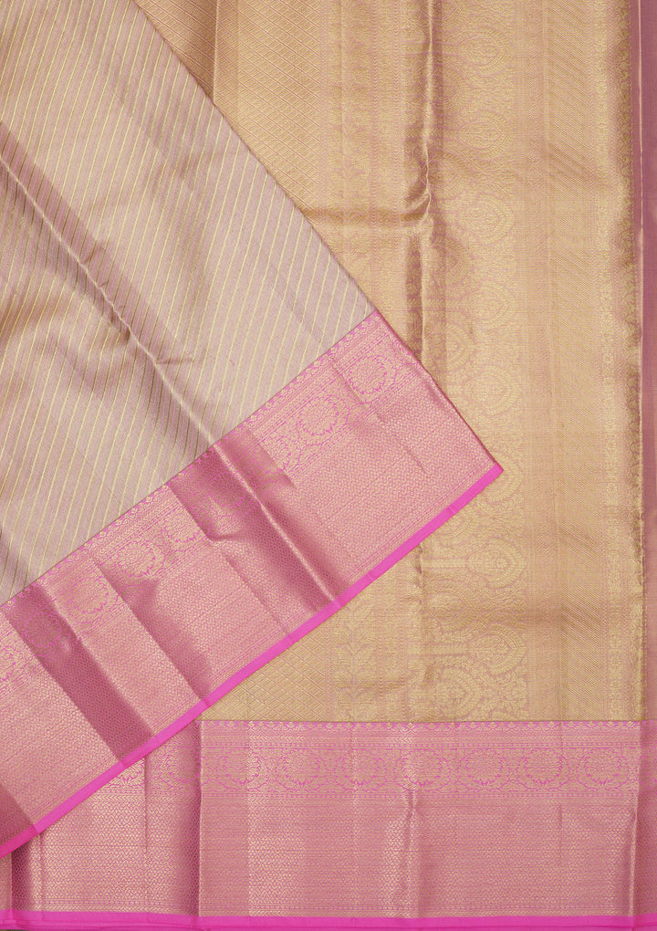 Pink Zariwork Pure Silk Saree