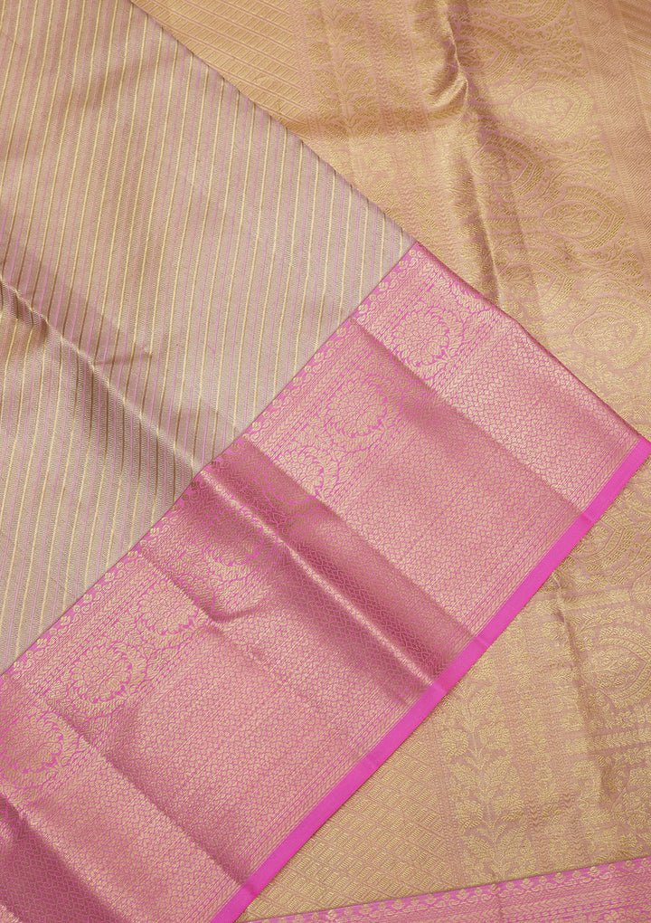 Pink Zariwork Pure Silk Saree