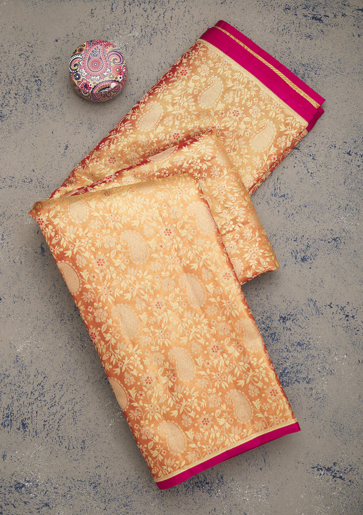 Pink Zariwork Pure Silk Saree