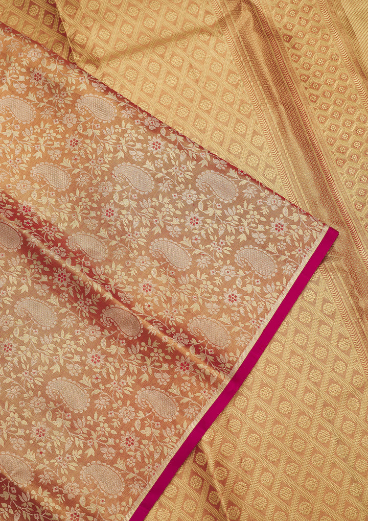 Pink Zariwork Pure Silk Saree