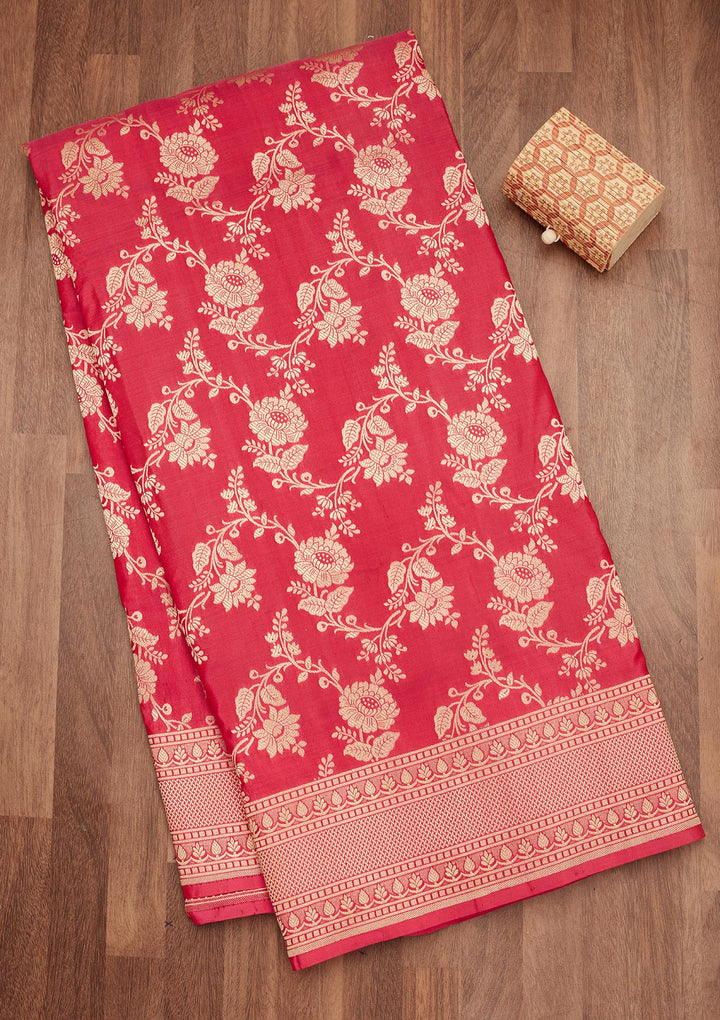 Pink Zariwork Pure Silk Saree