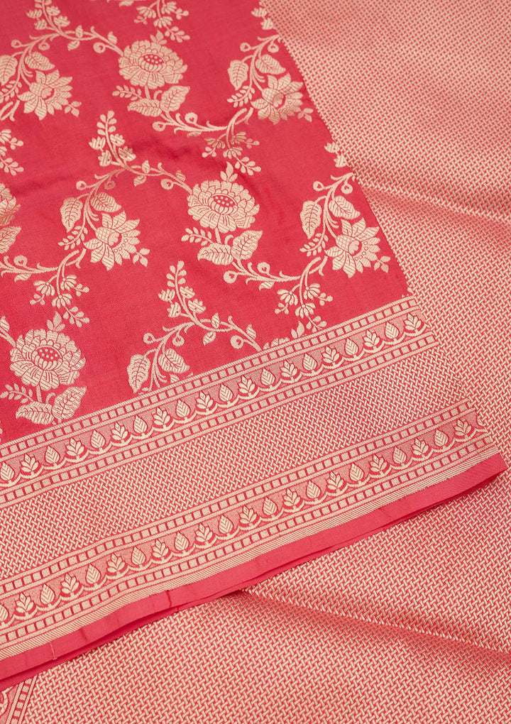 Pink Zariwork Pure Silk Saree