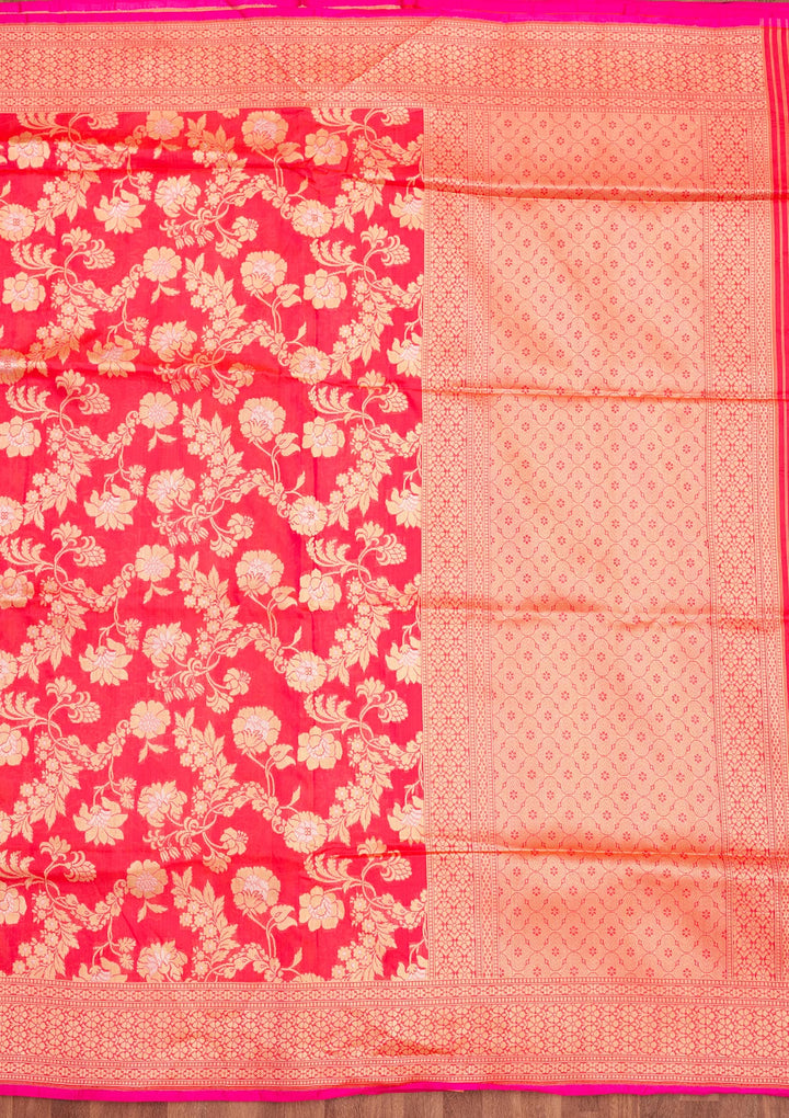 Pink Zariwork Pure Silk Saree