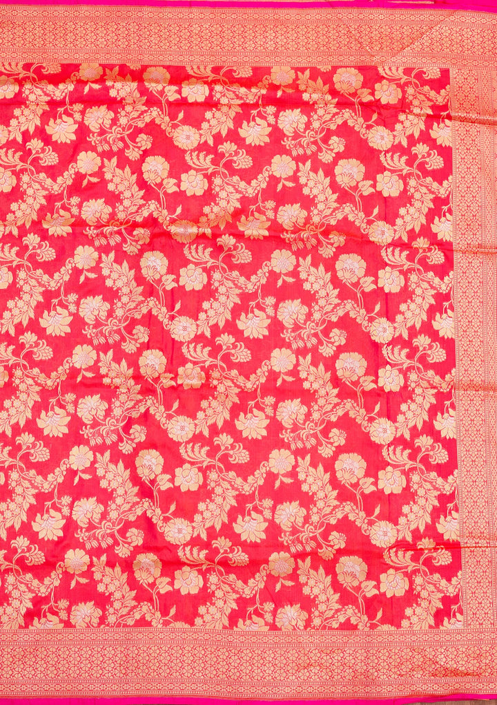 Pink Zariwork Pure Silk Saree