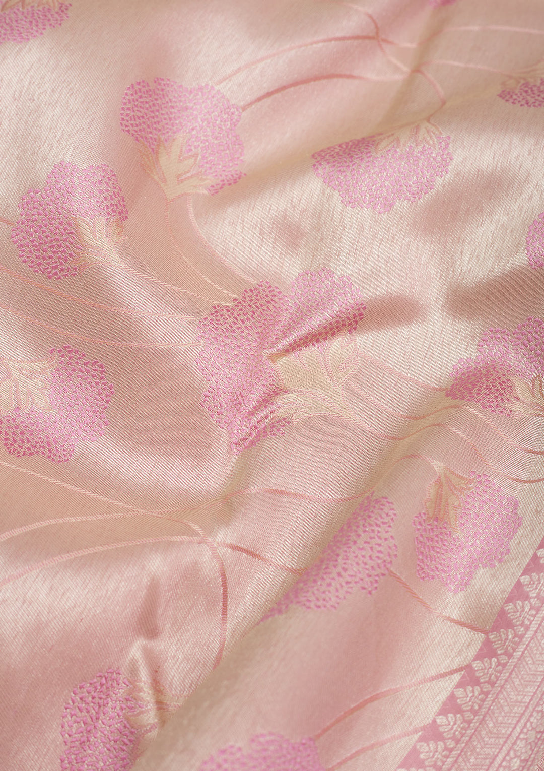 Pink Zariwork Pure Silk Saree