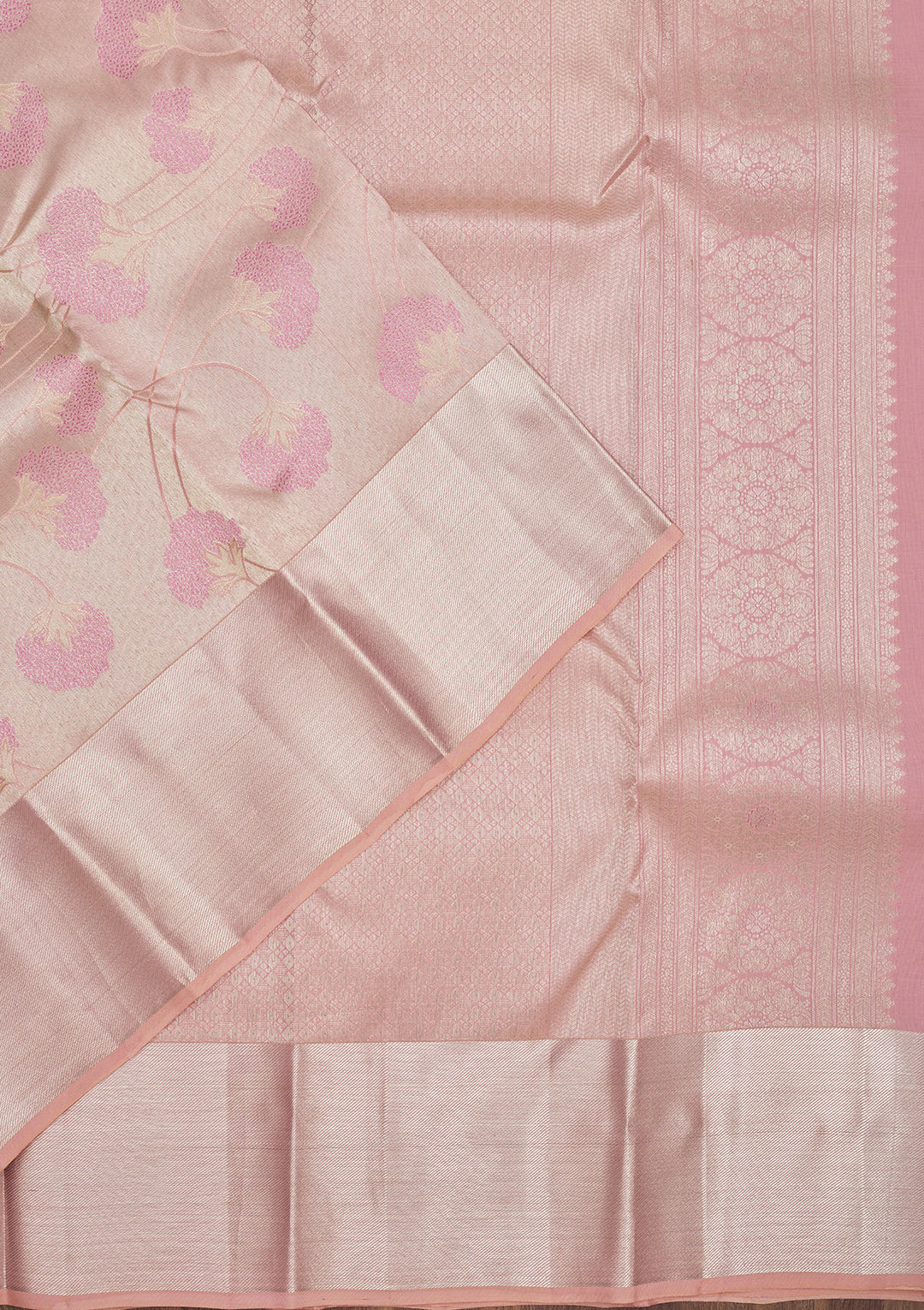 Pink Zariwork Pure Silk Saree