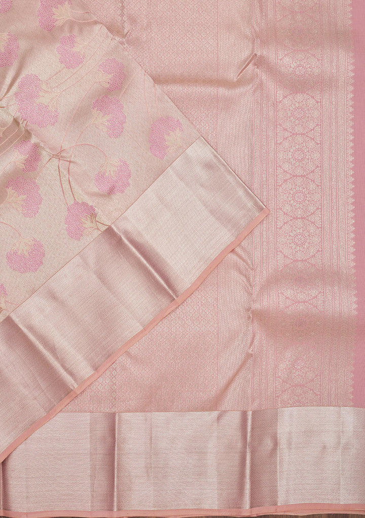 Pink Zariwork Pure Silk Saree