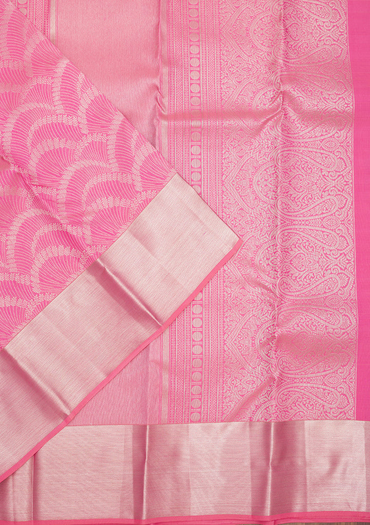 Pink Zariwork Pure Silk Saree