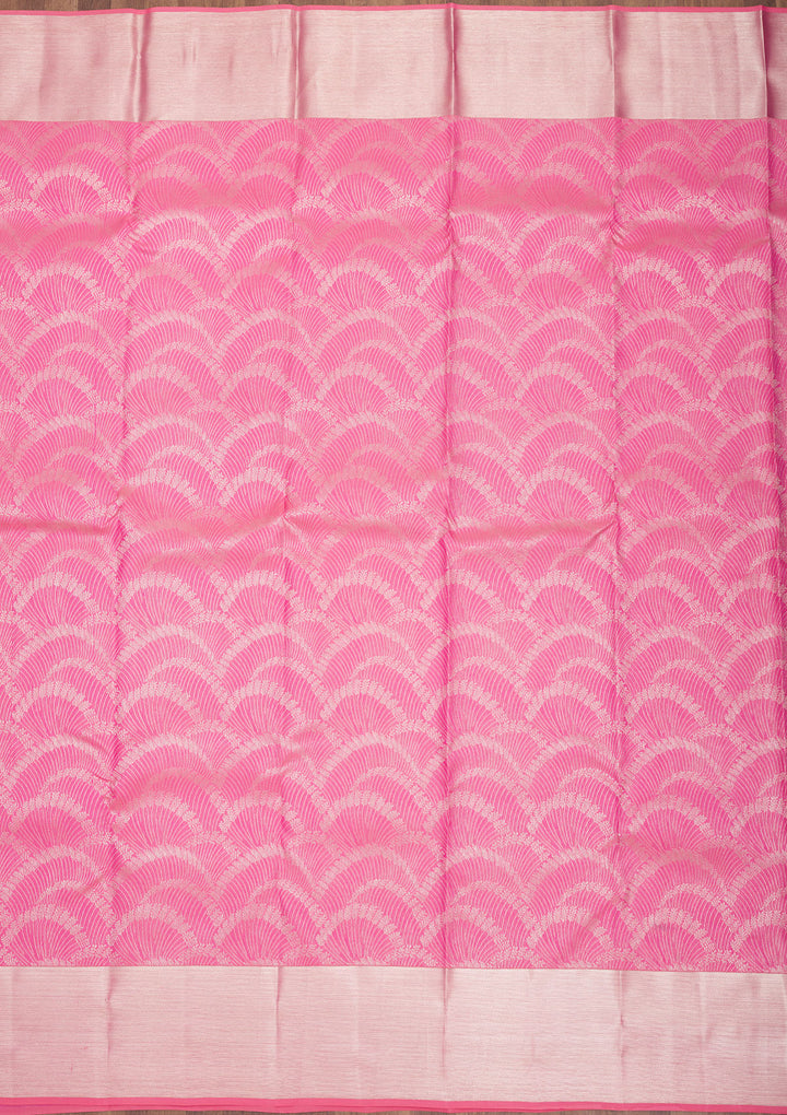 Pink Zariwork Pure Silk Saree