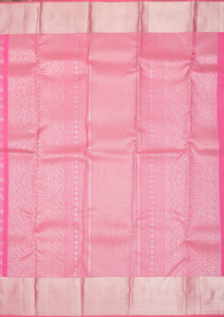 Pink Zariwork Pure Silk Saree