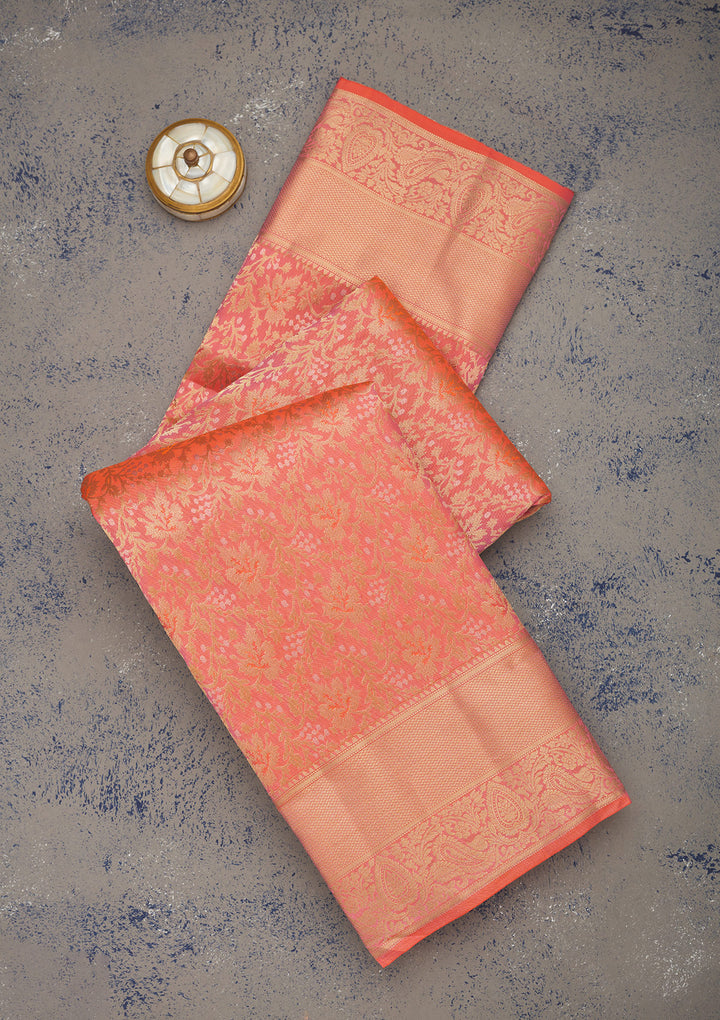 Pink Zariwork Pure Silk Saree