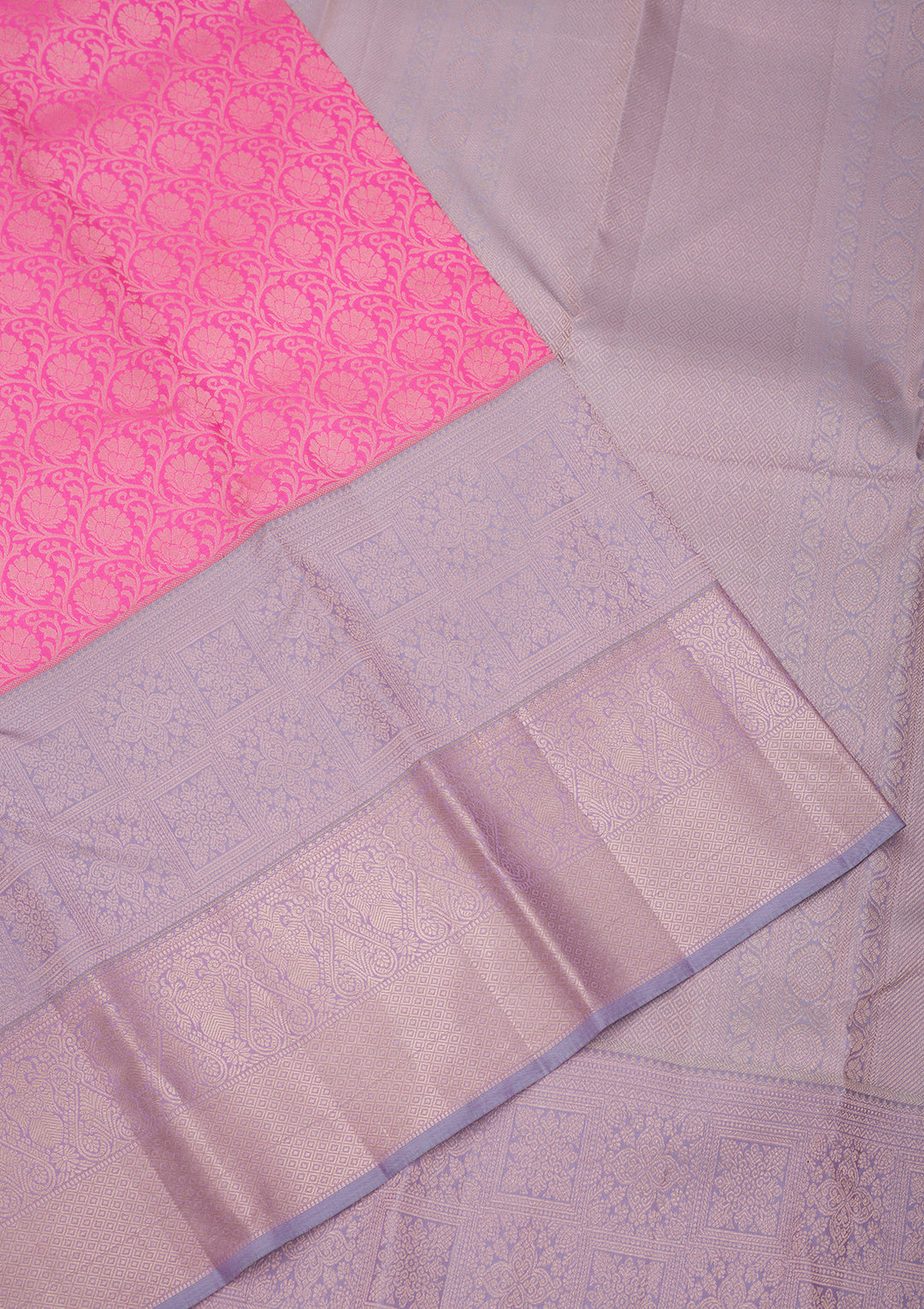 Pink Zariwork Pure Silk Saree