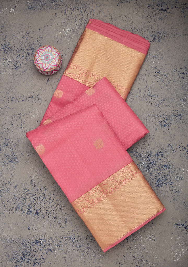 Pink Zariwork Pure Silk Saree