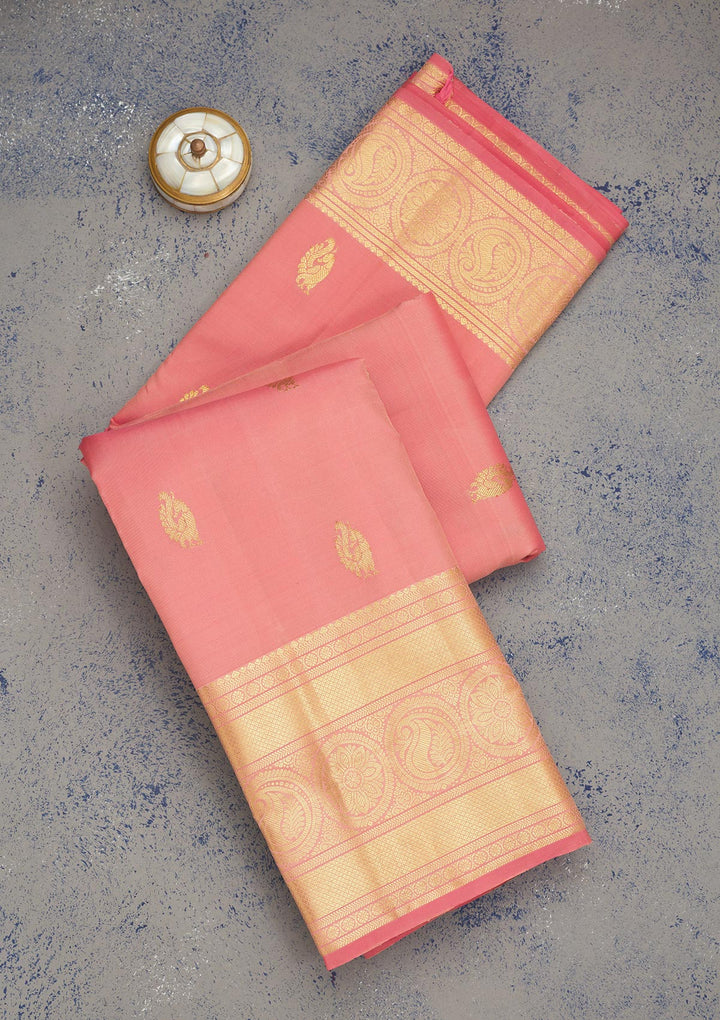 Pink Zariwork Pure Silk Saree