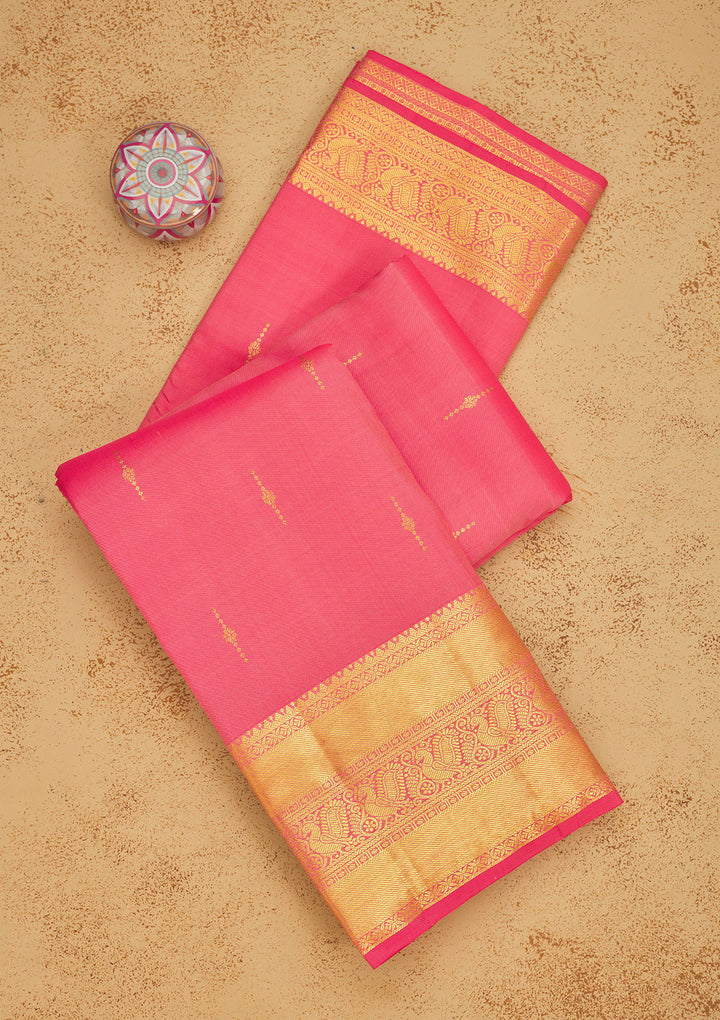 Pink Zariwork Pure Silk Saree