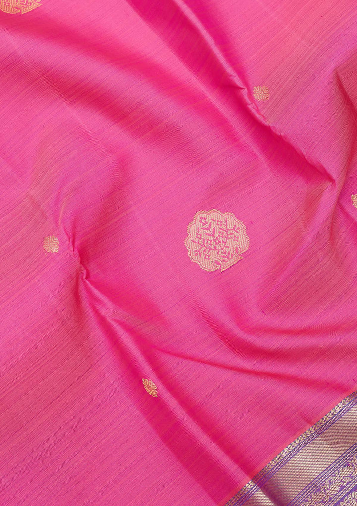 Pink Zariwork Pure Silk Saree