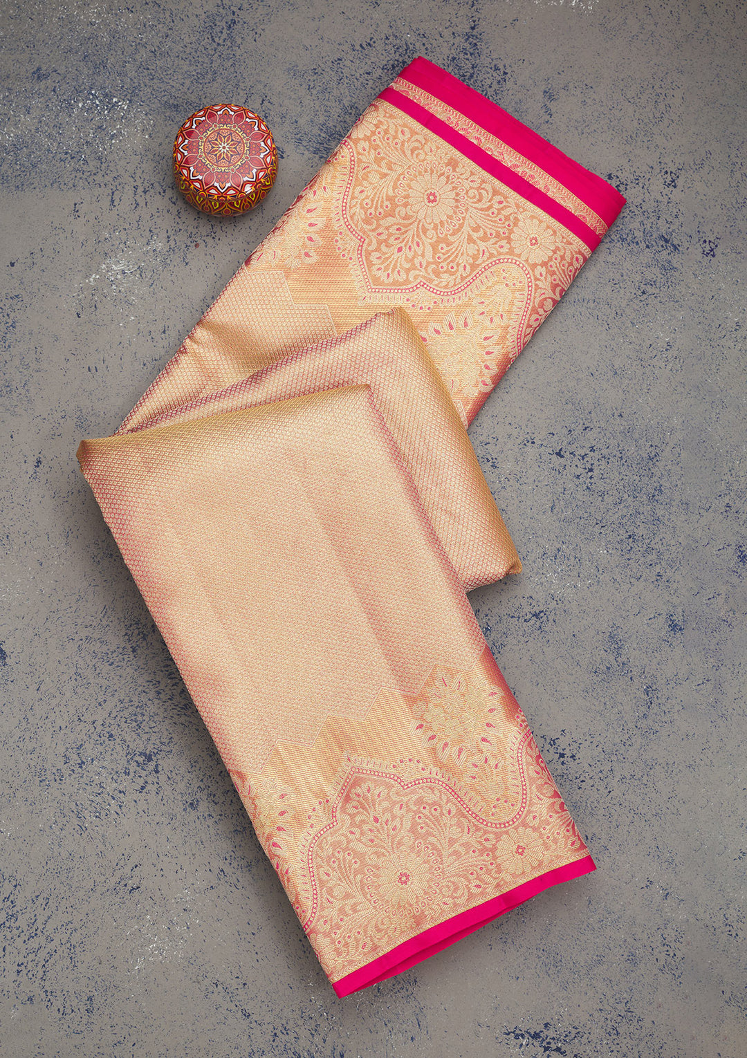 Pink Zariwork Pure Silk Saree