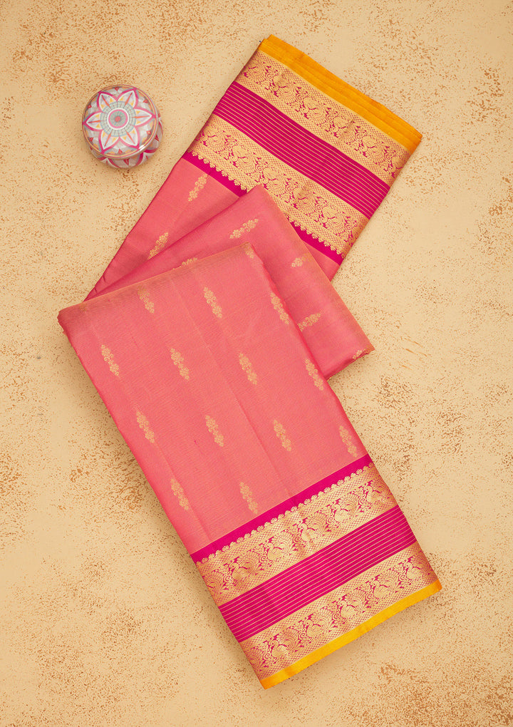 Pink Zariwork Pure Silk Saree