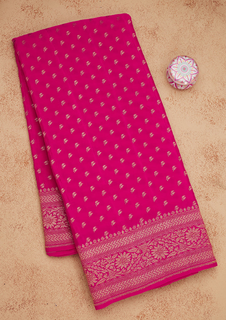 Pink Zariwork Pure Silk Saree