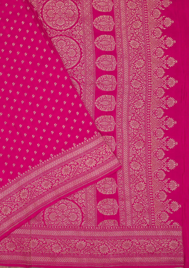 Pink Zariwork Pure Silk Saree