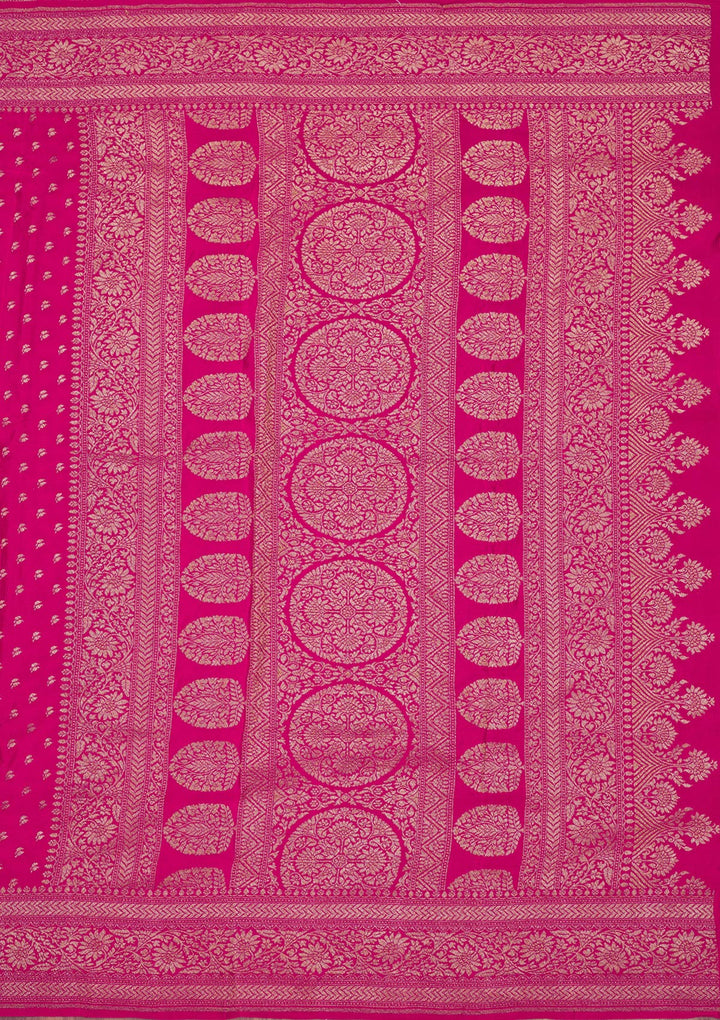 Pink Zariwork Pure Silk Saree