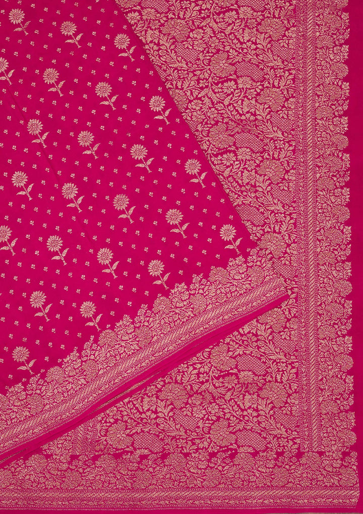 Pink Zariwork Pure Silk Saree
