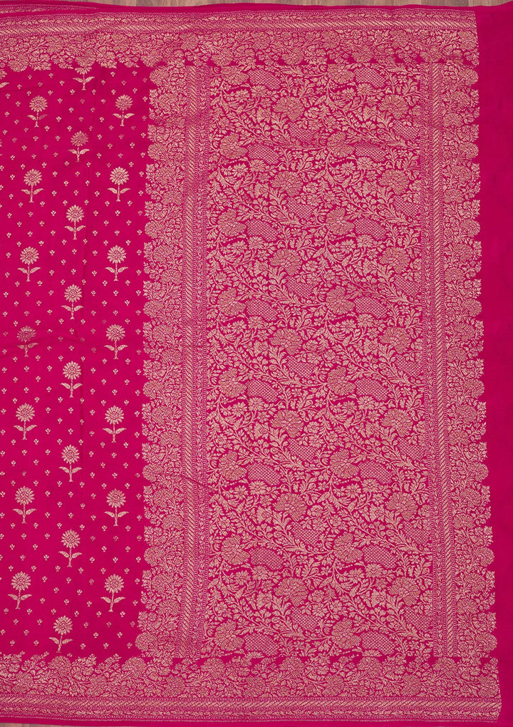 Pink Zariwork Pure Silk Saree