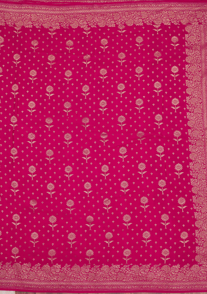Pink Zariwork Pure Silk Saree