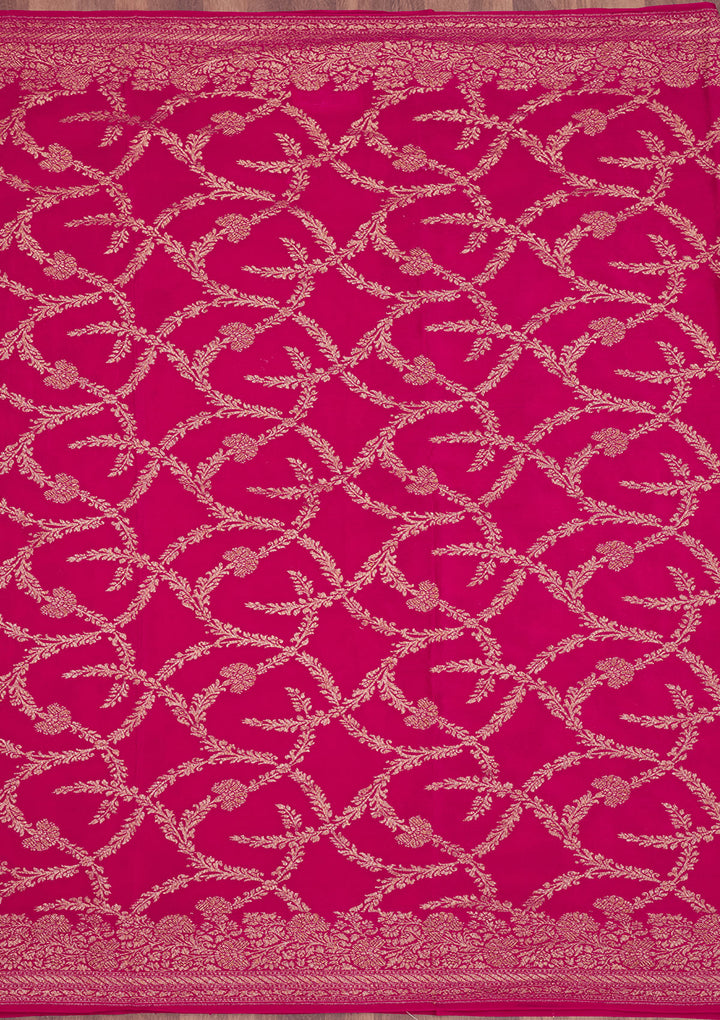 Pink Zariwork Pure Silk Saree