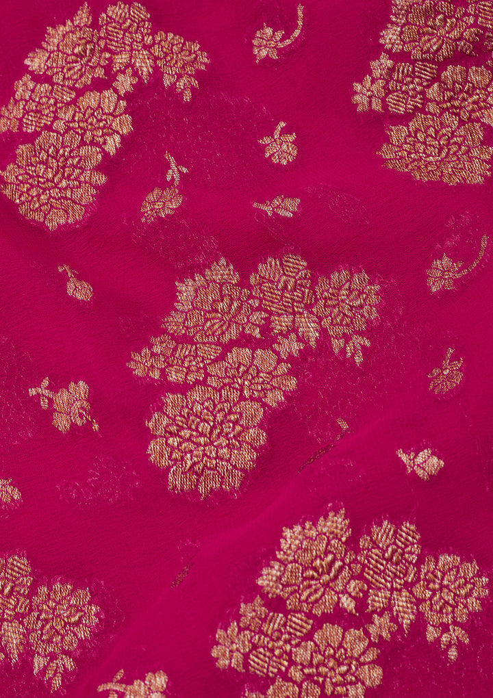 Pink Zariwork Pure Silk Saree