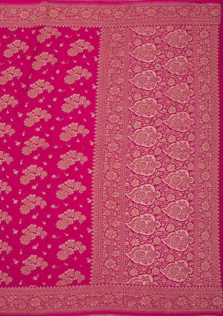 Pink Zariwork Pure Silk Saree