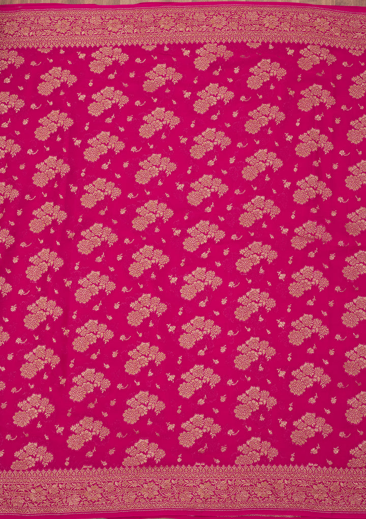 Pink Zariwork Pure Silk Saree