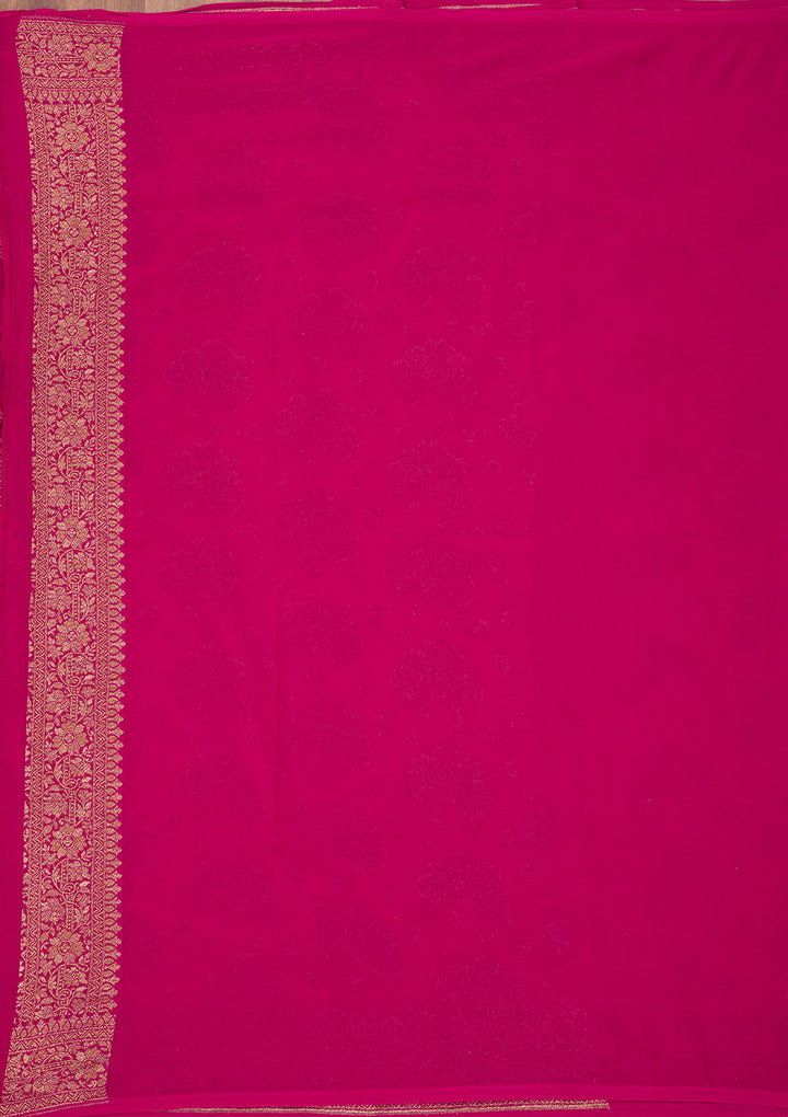 Pink Zariwork Pure Silk Saree