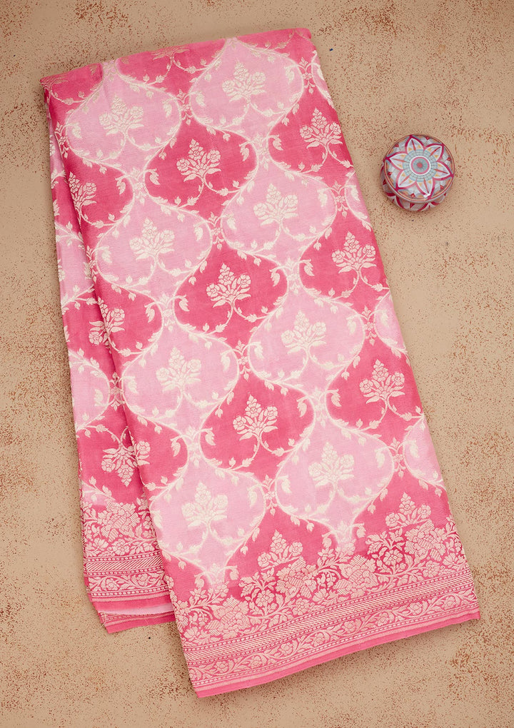 Pink Zariwork Pure Silk Saree