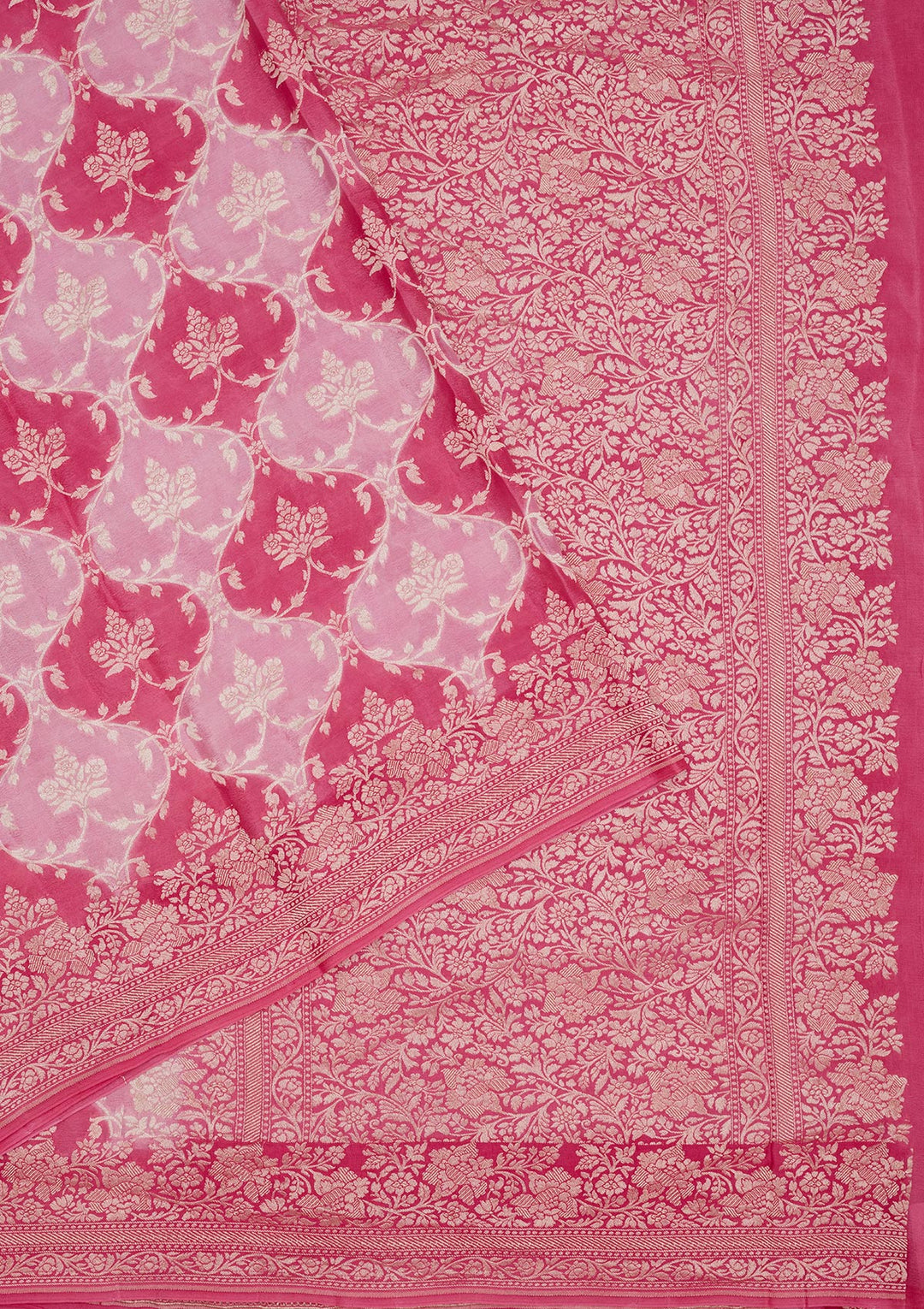 Pink Zariwork Pure Silk Saree