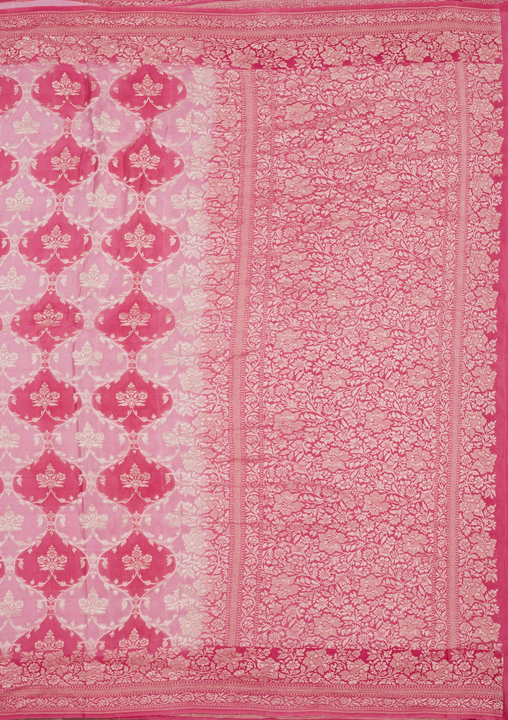 Pink Zariwork Pure Silk Saree