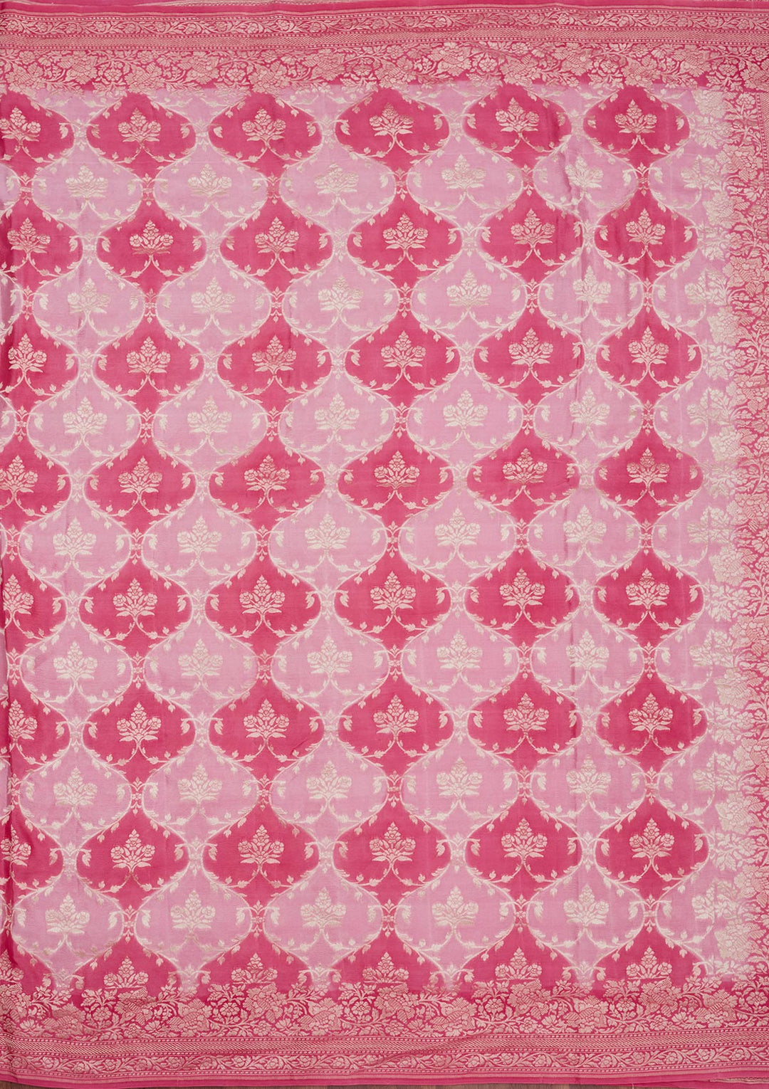 Pink Zariwork Pure Silk Saree
