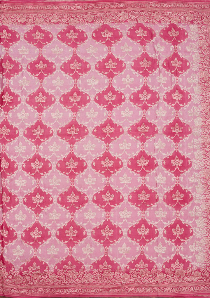 Pink Zariwork Pure Silk Saree