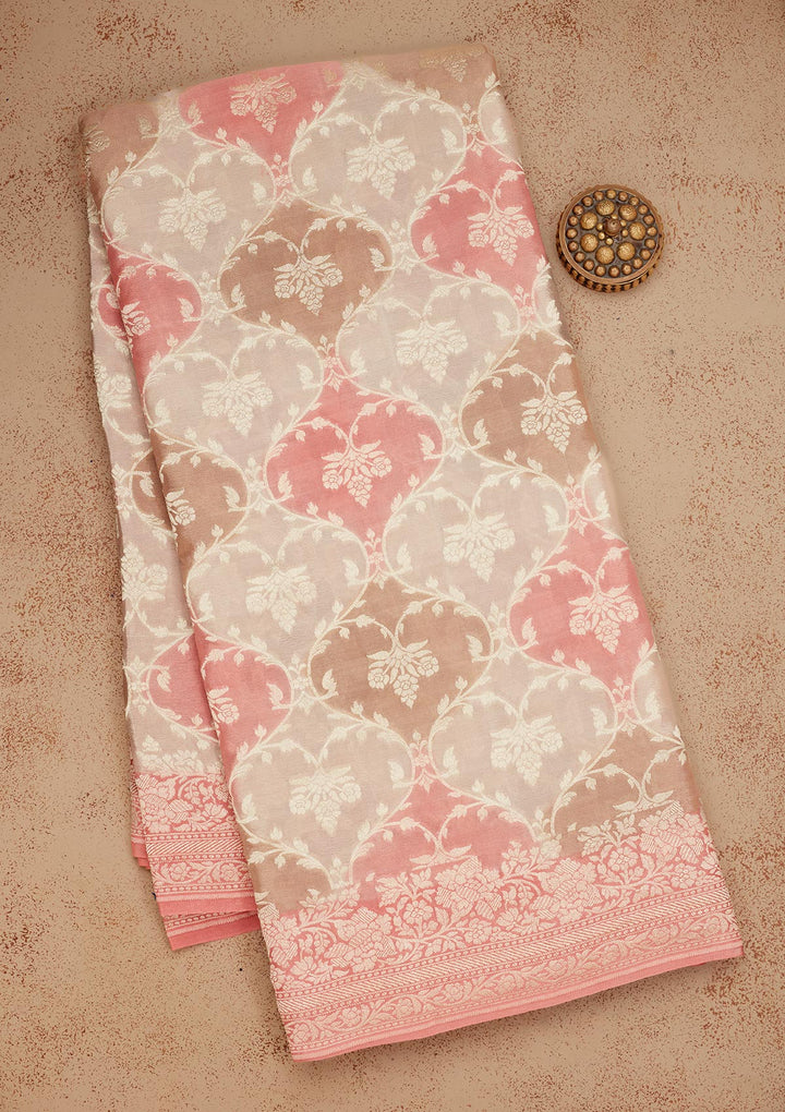 Pink Zariwork Pure Silk Saree