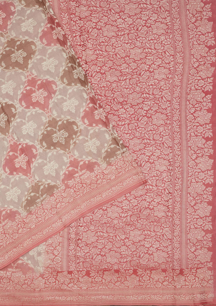Pink Zariwork Pure Silk Saree