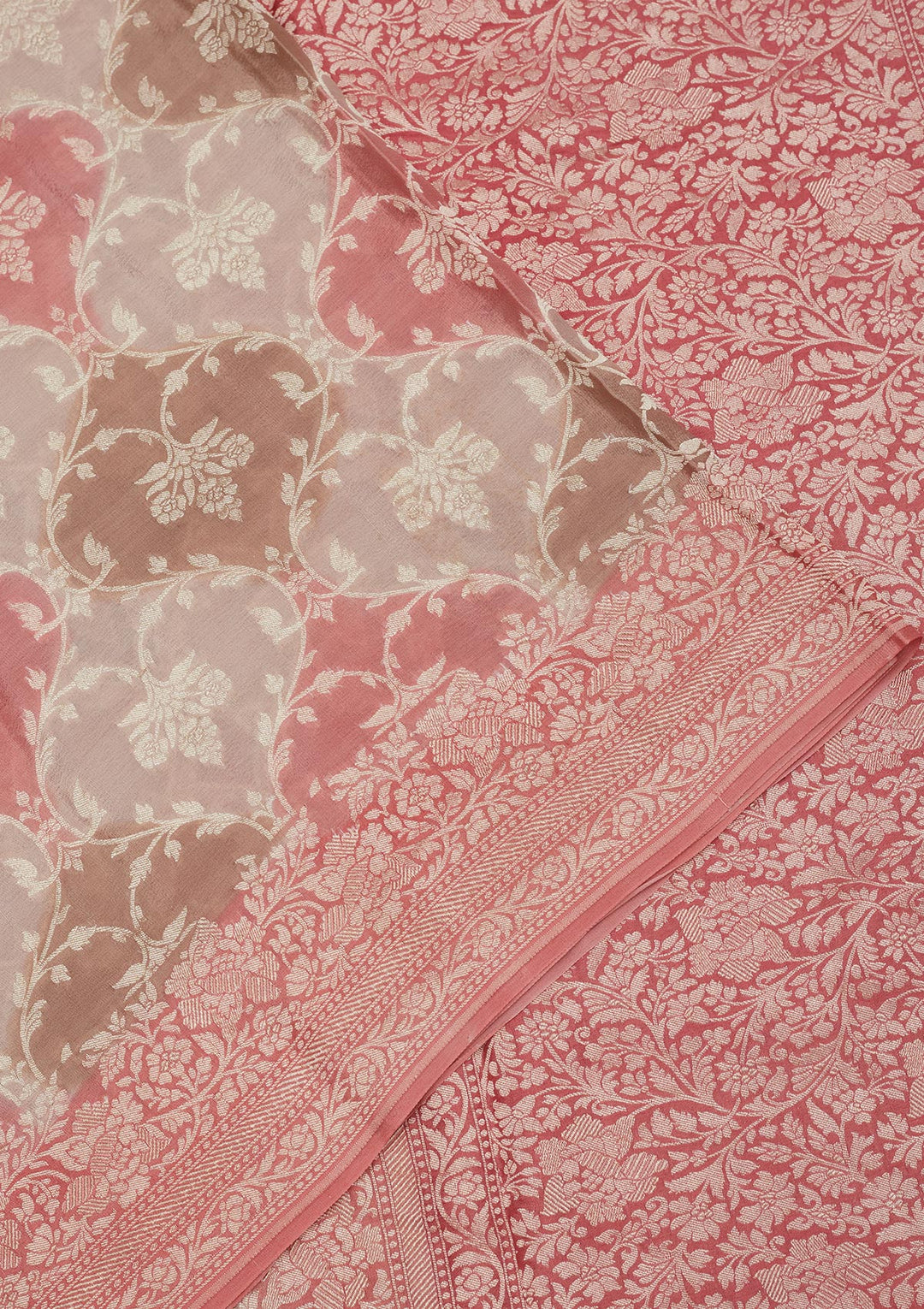 Pink Zariwork Pure Silk Saree