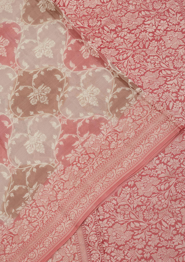 Pink Zariwork Pure Silk Saree