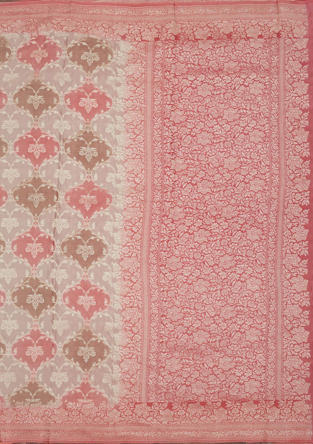 Pink Zariwork Pure Silk Saree