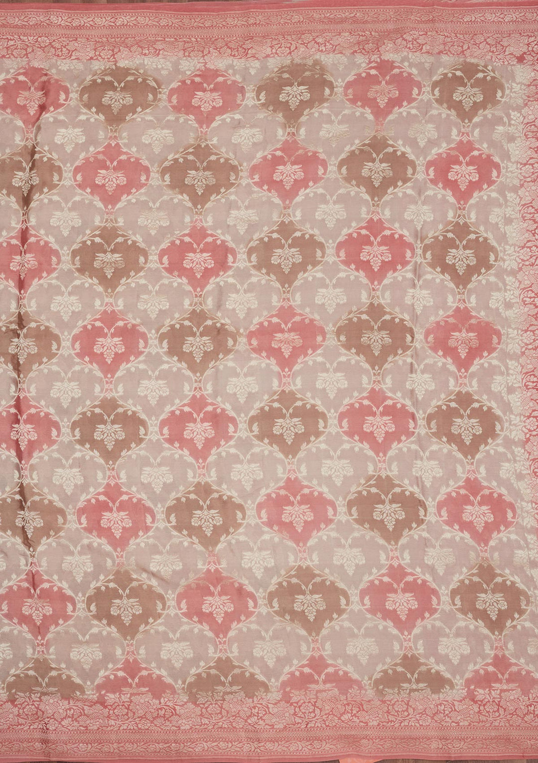 Pink Zariwork Pure Silk Saree