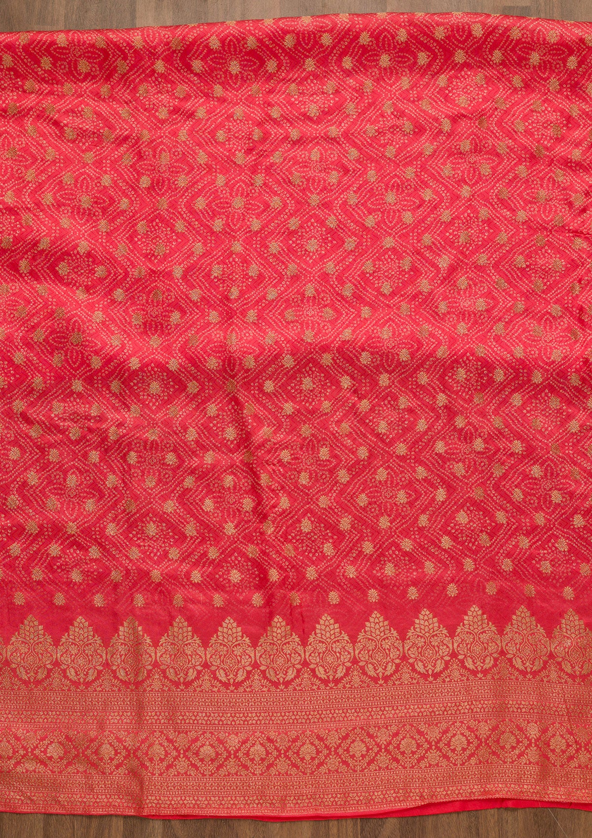 Pink Zariwork Semi Crepe Unstitched Salwar Suit