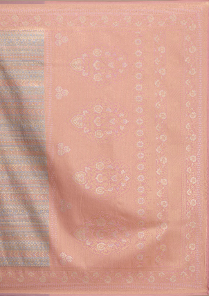 Pink Zariwork Silk Saree