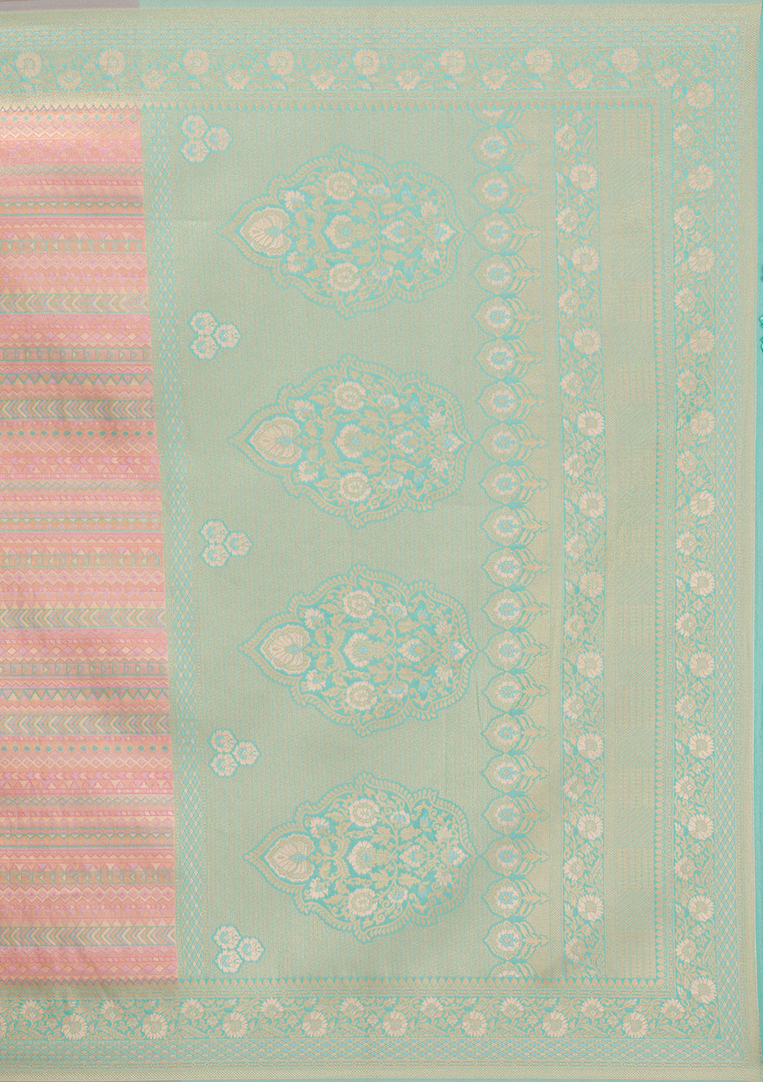 Pink Zariwork Silk Saree