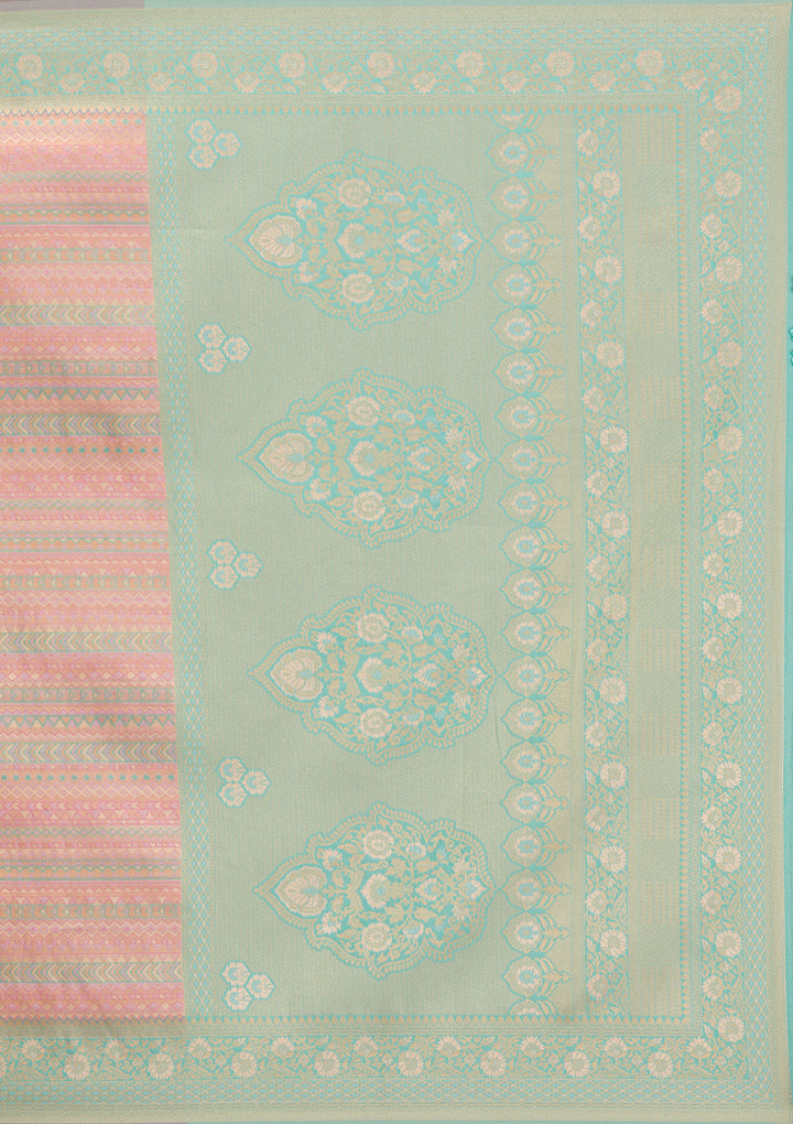Pink Zariwork Silk Saree
