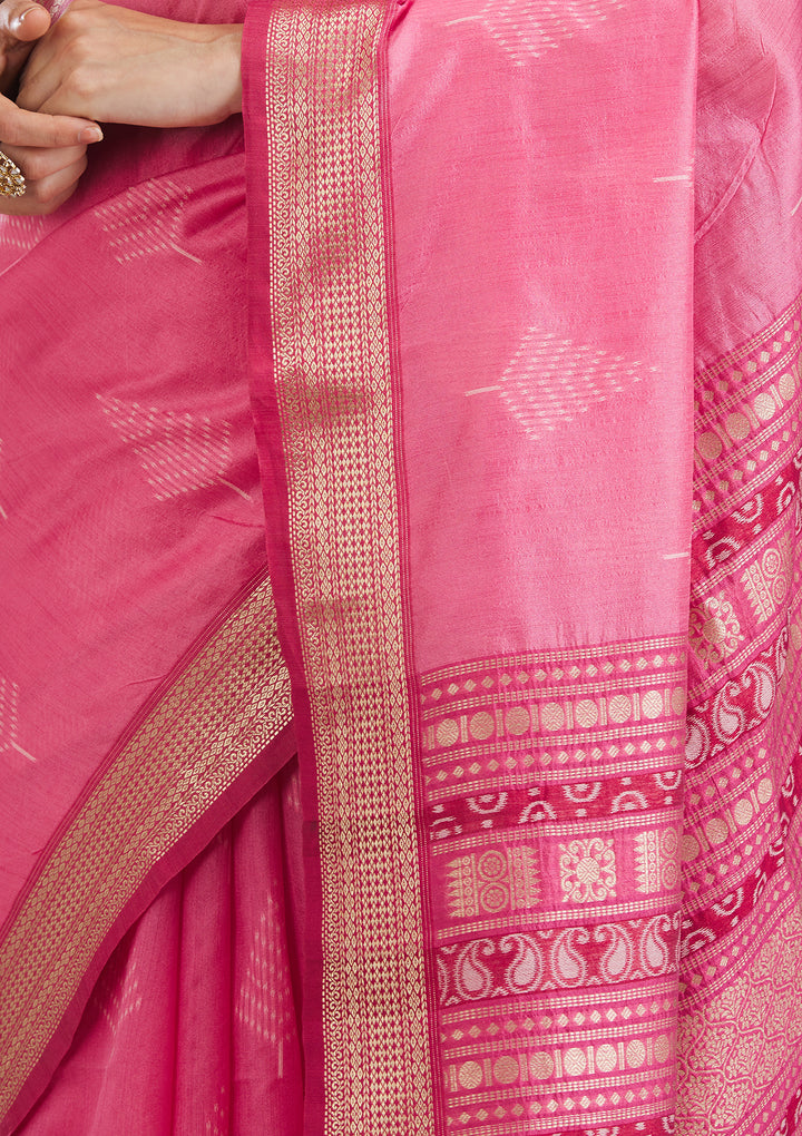 Pink Zariwork Tissue Saree